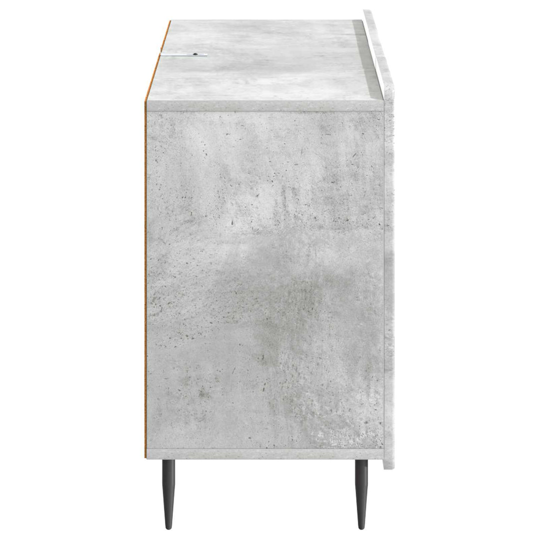 Sideboard med skuffe Betongrå 89 x 34,5 x 62 cm Konstrueret træ