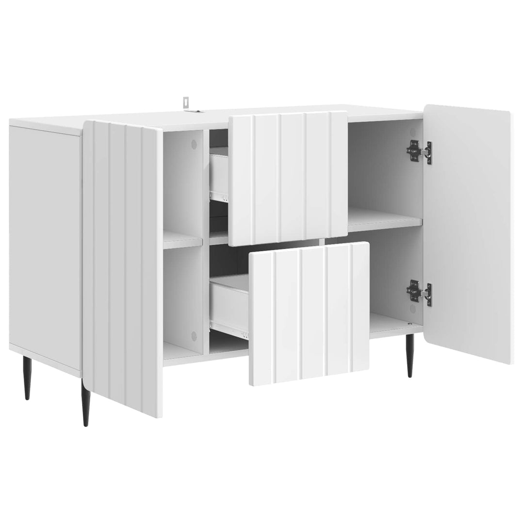 Sideboard Hvid højglans 89 x 34,5 x 62 cm Konstrueret træ