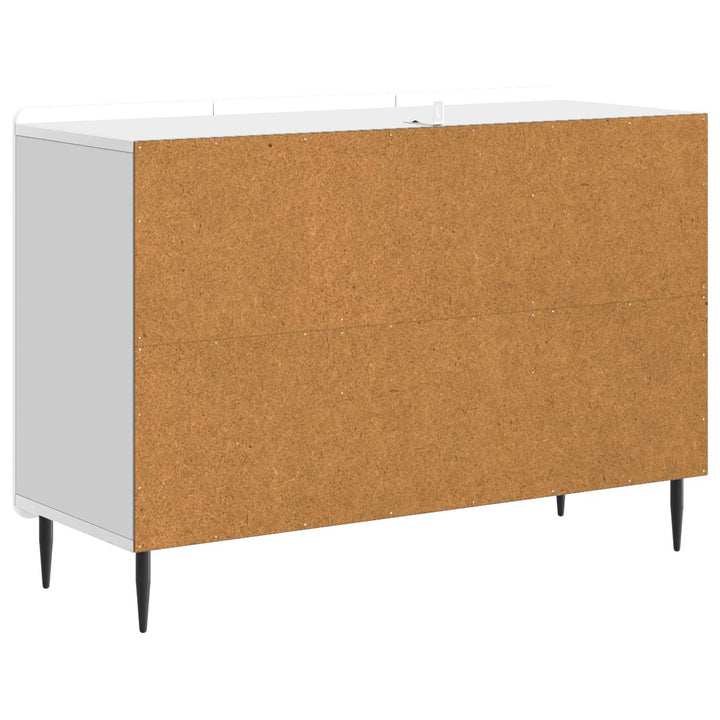 Sideboard Hvid højglans 89 x 34,5 x 62 cm Konstrueret træ