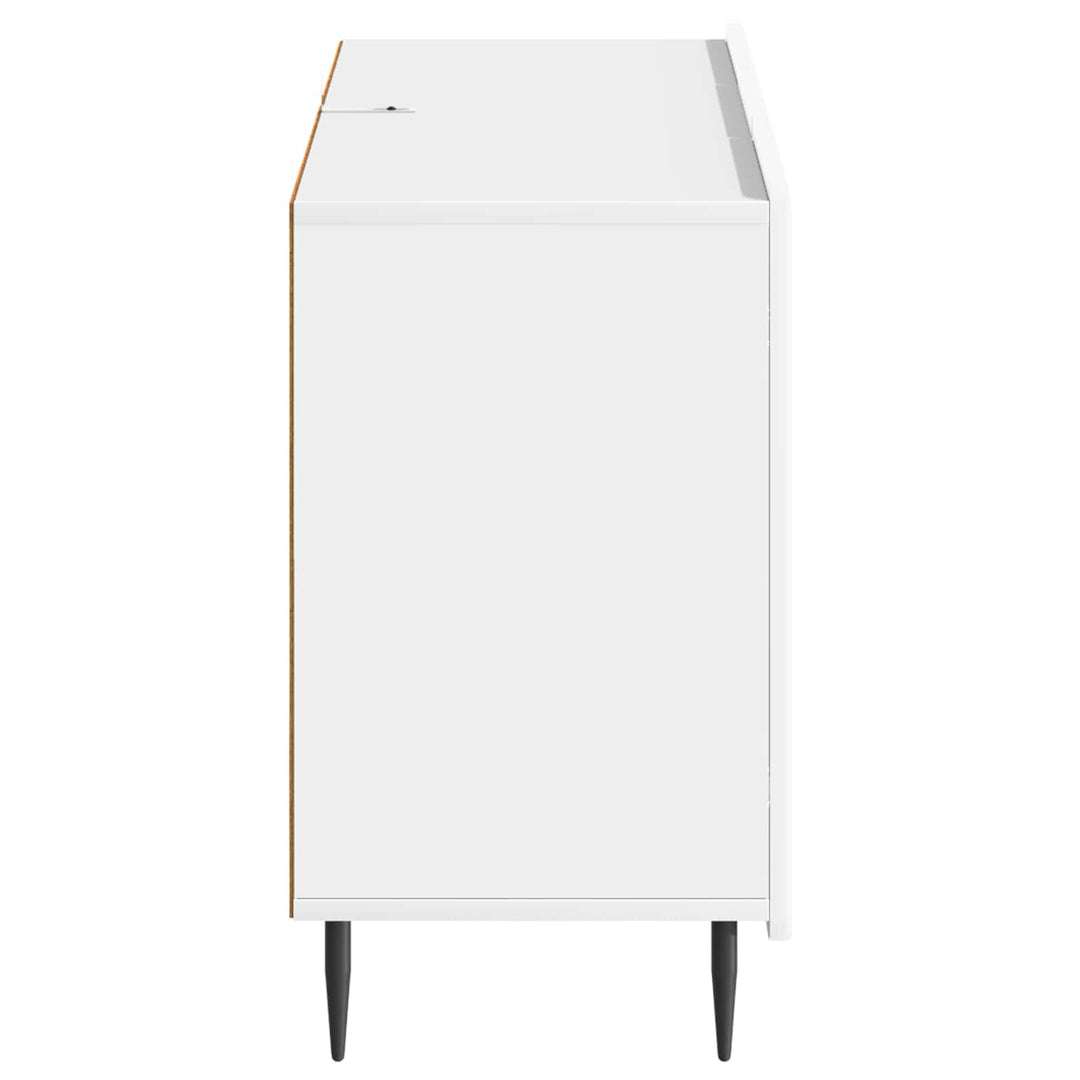 Sideboard Hvid højglans 89 x 34,5 x 62 cm Konstrueret træ