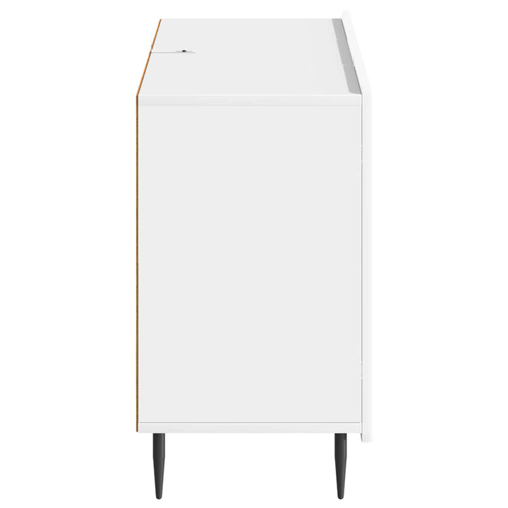 Sideboard Hvid højglans 89 x 34,5 x 62 cm Konstrueret træ
