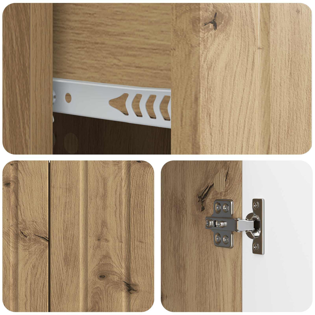 Sideboard Artisan-eg 89 x 34,5 x 62 cm Konstrueret træ