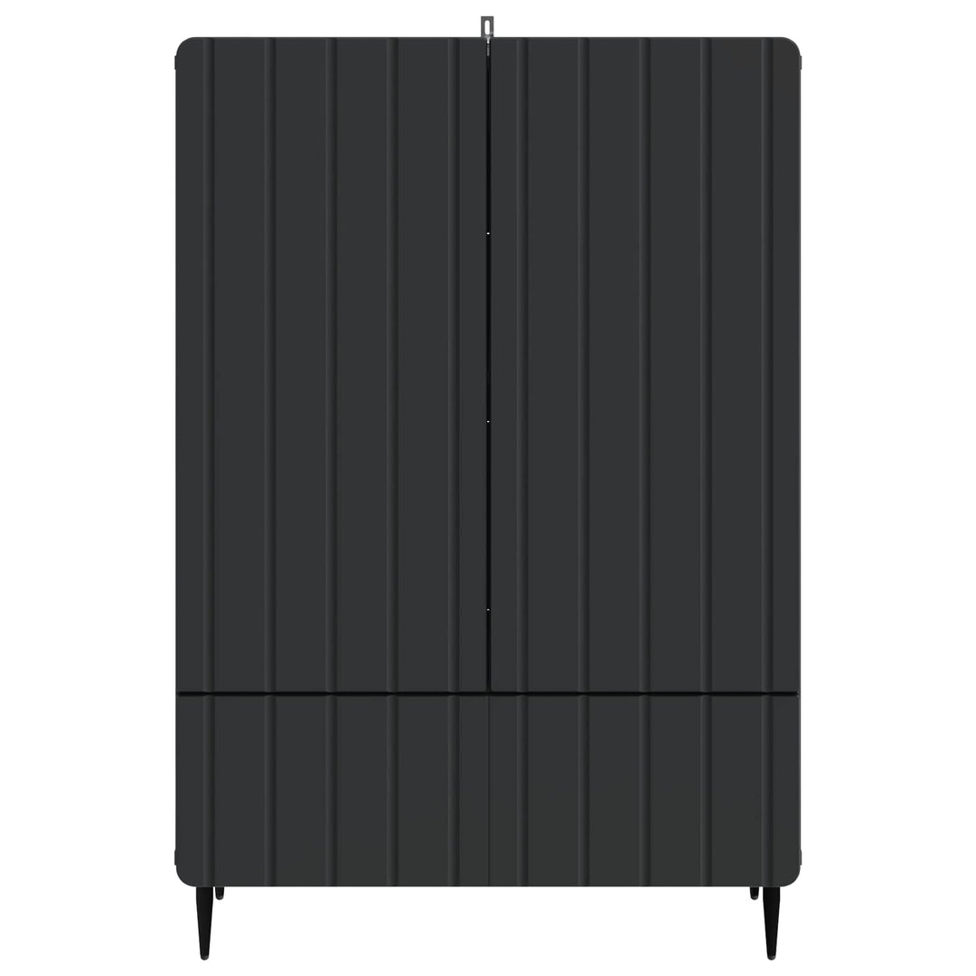 Sideboard med skuffe Sort 66 x 34,5 x 97 cm Konstrueret træ