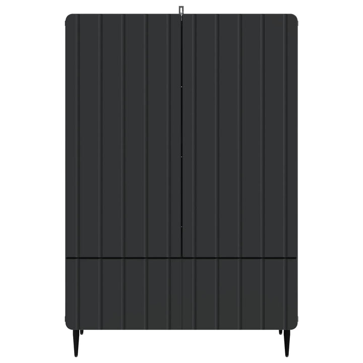 Sideboard med skuffe Sort 66 x 34,5 x 97 cm Konstrueret træ