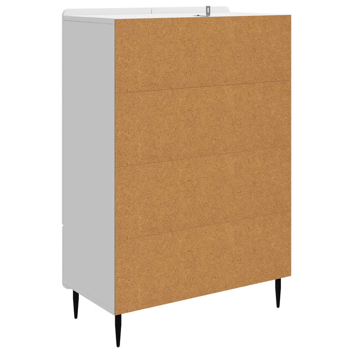 Sideboard Hvid højglans 66 x 34,5 x 97 cm Konstrueret træ