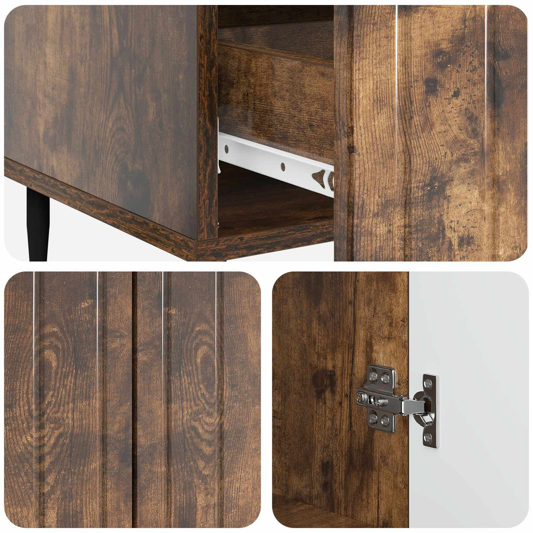 Sideboard Røget eg 66 x 34,5 x 97 cm Konstrueret træ