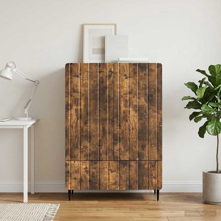 Sideboard Røget eg 66 x 34,5 x 97 cm Konstrueret træ