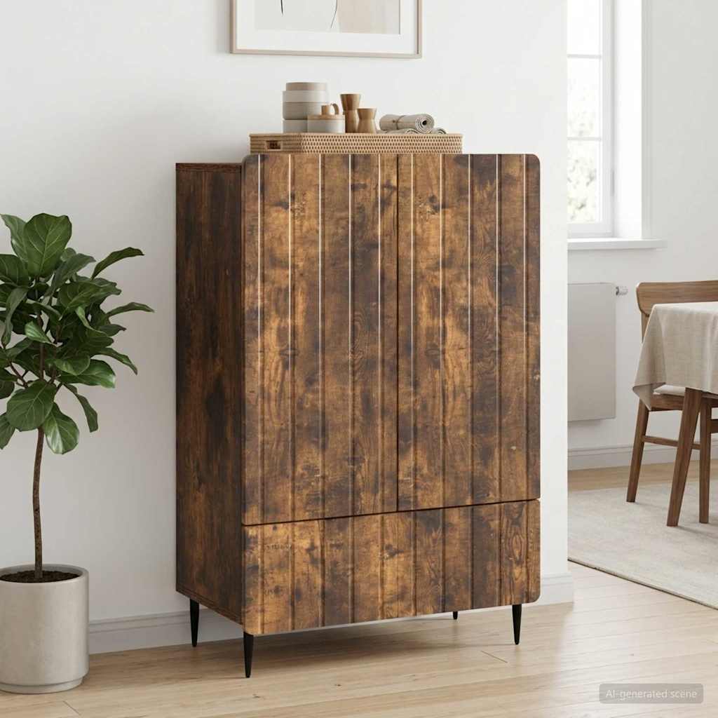 Sideboard Røget eg 66 x 34,5 x 97 cm Konstrueret træ
