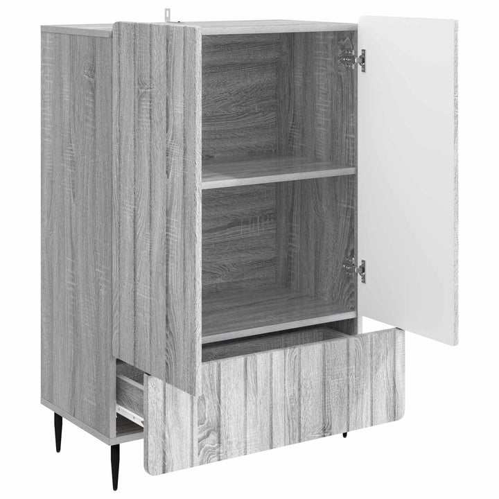 Sideboard Grå sonoma-eg 66 x 34,5 x 97 cm Konstrueret træ