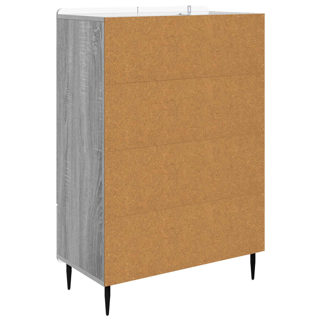 Sideboard Grå sonoma-eg 66 x 34,5 x 97 cm Konstrueret træ