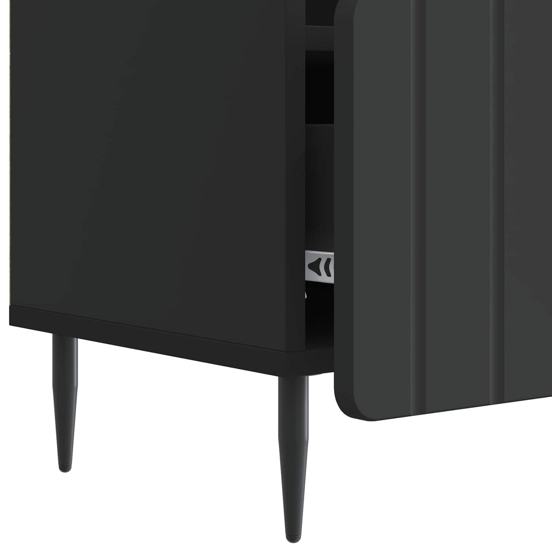 TV-skab med skuffe Sort 102 x 34,5 x 50 cm Konstrueret træ