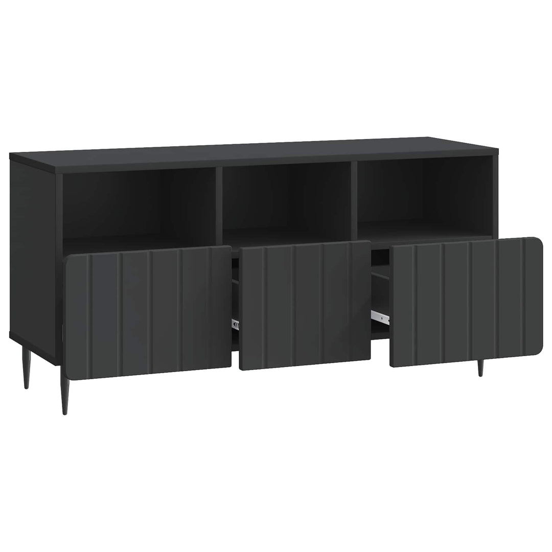 TV-skab med skuffe Sort 102 x 34,5 x 50 cm Konstrueret træ