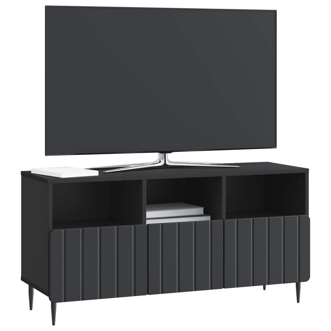 TV-skab med skuffe Sort 102 x 34,5 x 50 cm Konstrueret træ