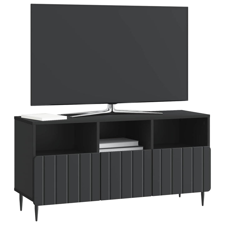 TV-skab med skuffe Sort 102 x 34,5 x 50 cm Konstrueret træ