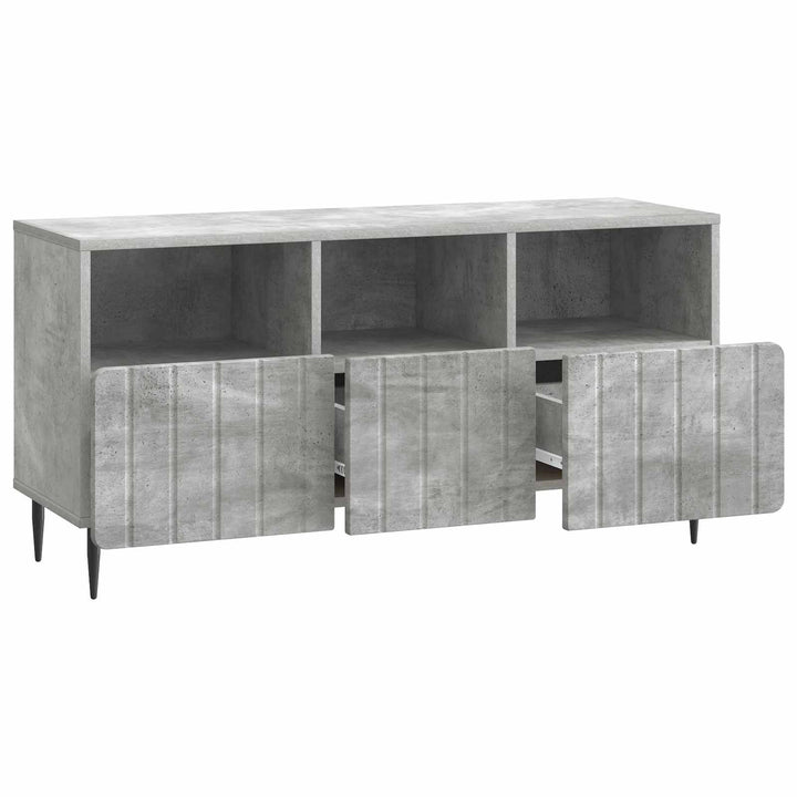 TV-skab med skuffe Betongrå 102 x 34,5 x 50 cm Konstrueret træ