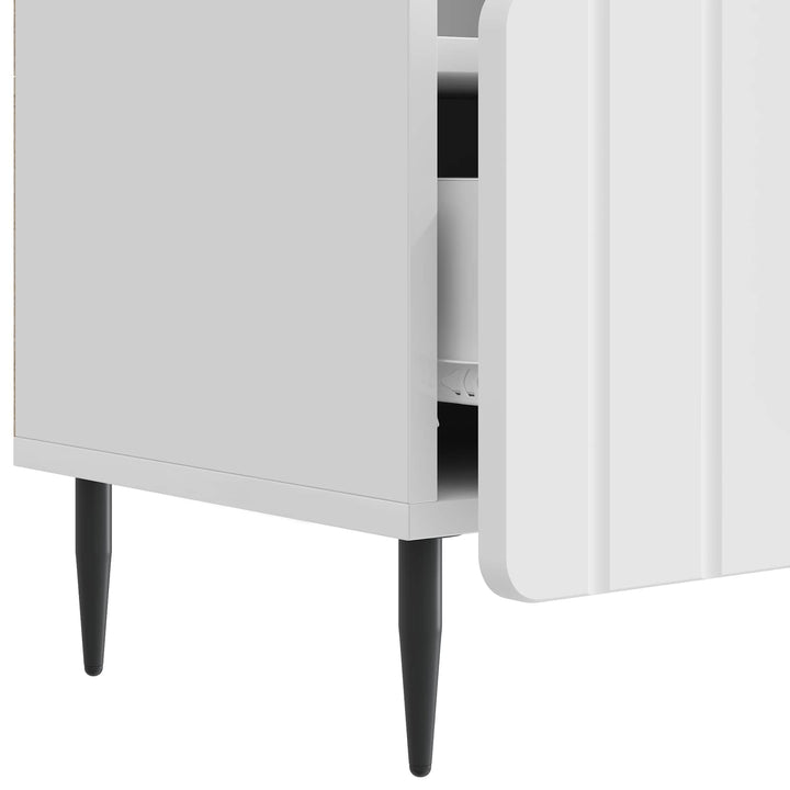 TV-skab Hvid højglans 102 x 34,5 x 50 cm Konstrueret træ