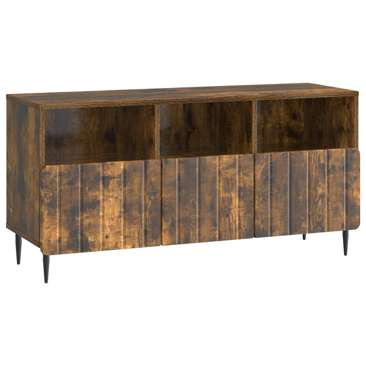TV-skab med skuffe Røget eg 102 x 34,5 x 50 cm Konstrueret træ
