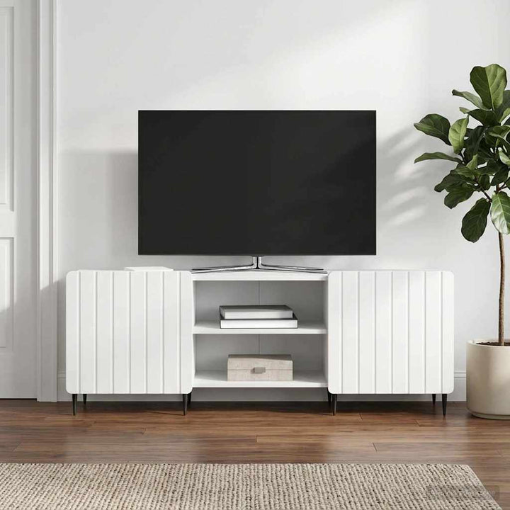 TV-skab Hvid 150 x 31 x 52 cm Konstrueret træ