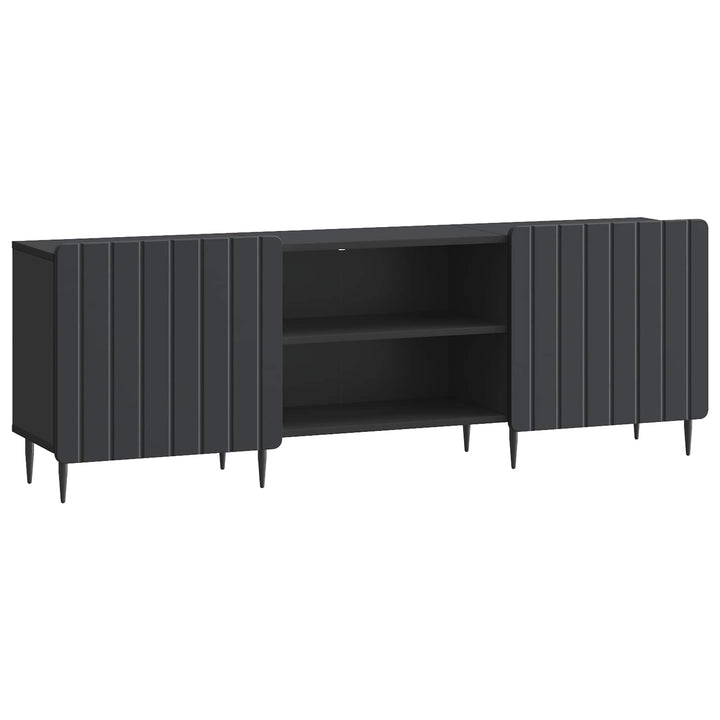 TV-skab Sort 150 x 31 x 52 cm Konstrueret træ