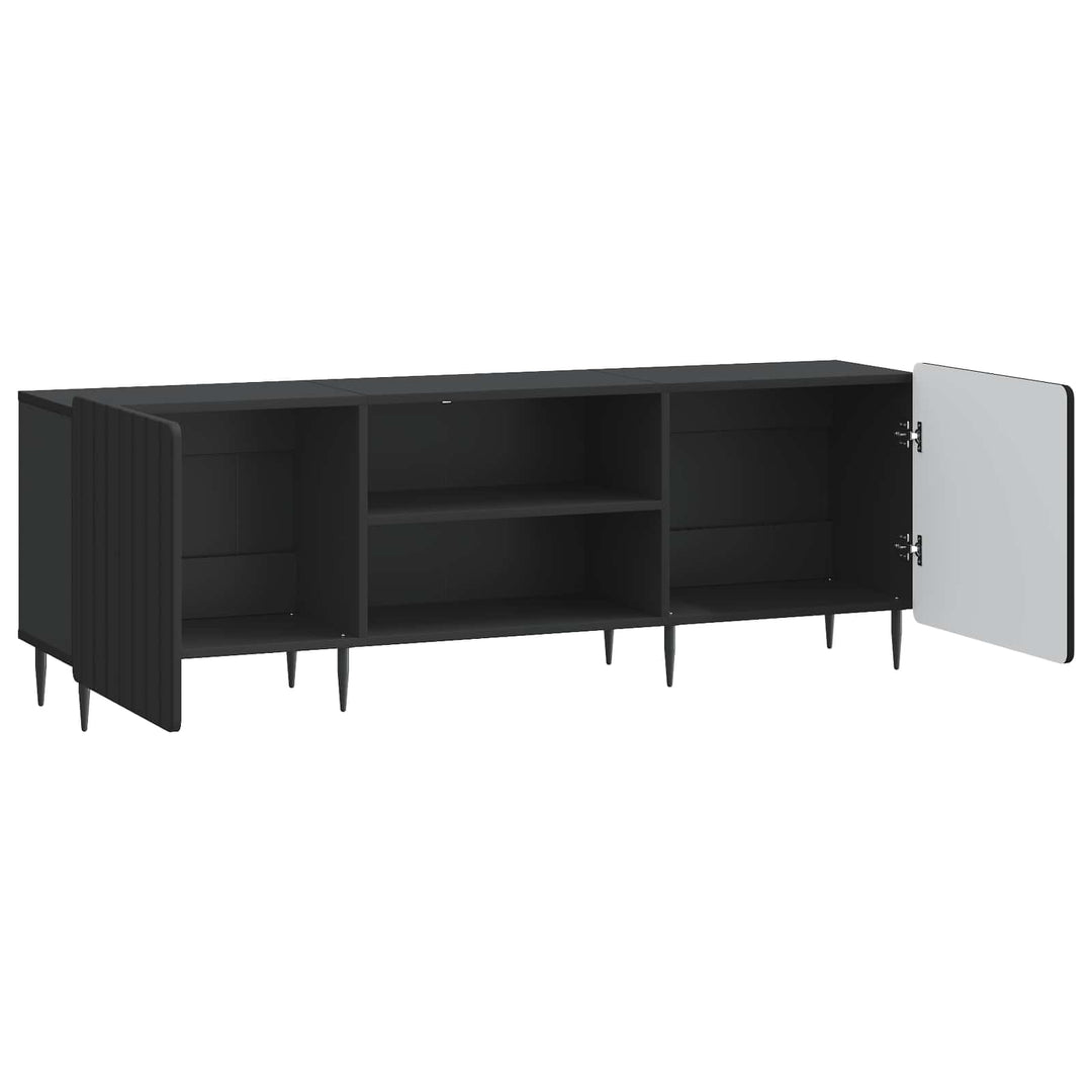 TV-skab Sort 150 x 31 x 52 cm Konstrueret træ