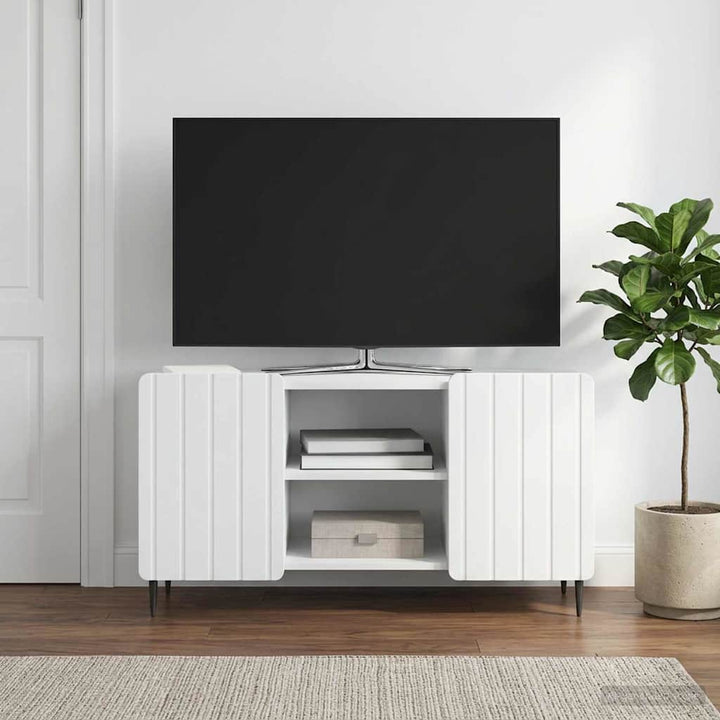 TV-skab Hvid 102 x 34,5 x 52 cm Konstrueret træ