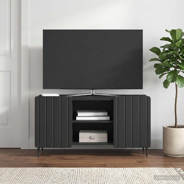 TV-skab Sort 102 x 34,5 x 52 cm Konstrueret træ