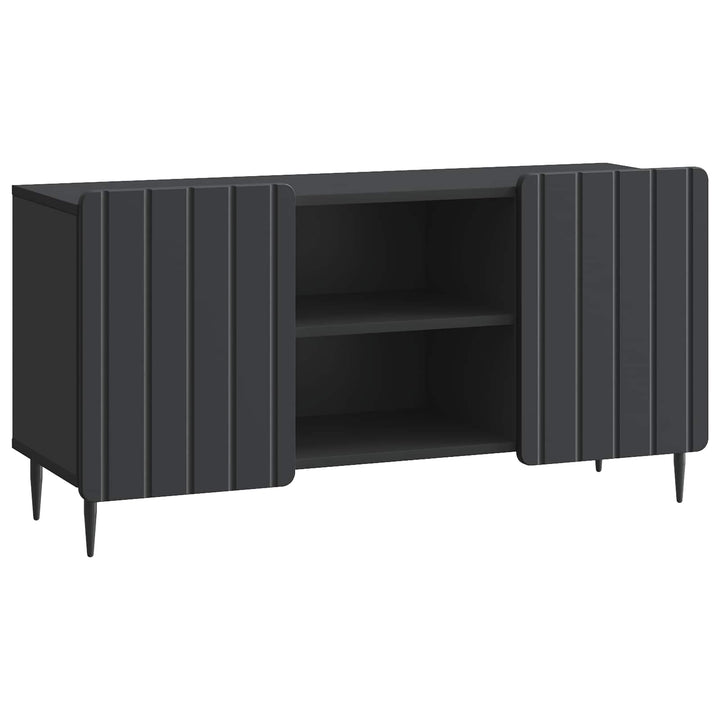 TV-skab Sort 102 x 34,5 x 52 cm Konstrueret træ