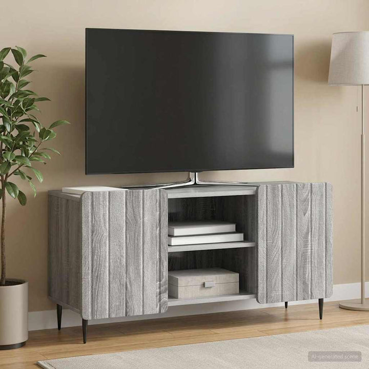 TV-skab 102 x 34,5 x 52 cm Grå sonoma-eg Konstrueret træ