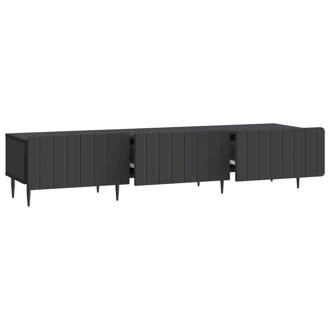 TV-skab med skuffe Sort 147 x 34,5 x 32 cm Konstrueret træ