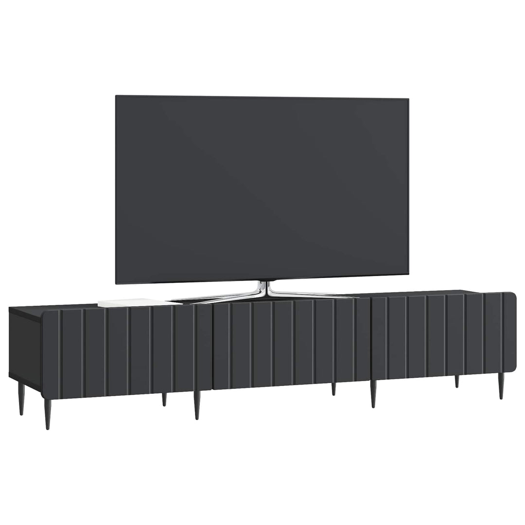 TV-skab med skuffe Sort 147 x 34,5 x 32 cm Konstrueret træ