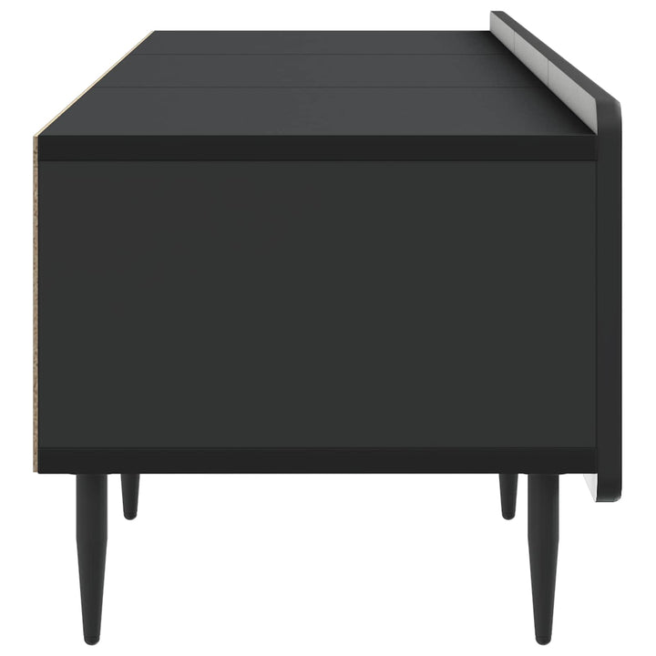 TV-skab med skuffe Sort 147 x 34,5 x 32 cm Konstrueret træ