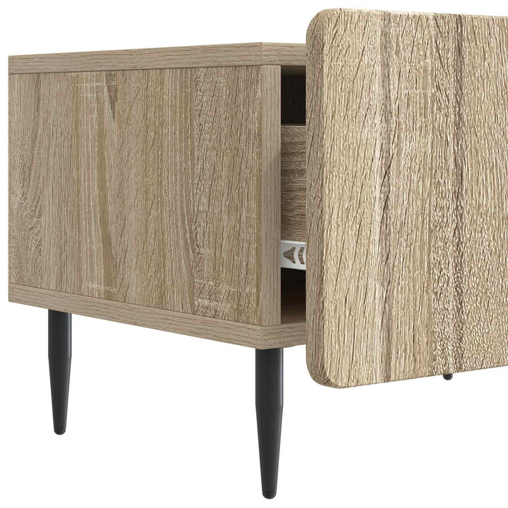 TV-skab med skuffe Sonoma-eg 147 x 34,5 x 32 cm Konstrueret træ