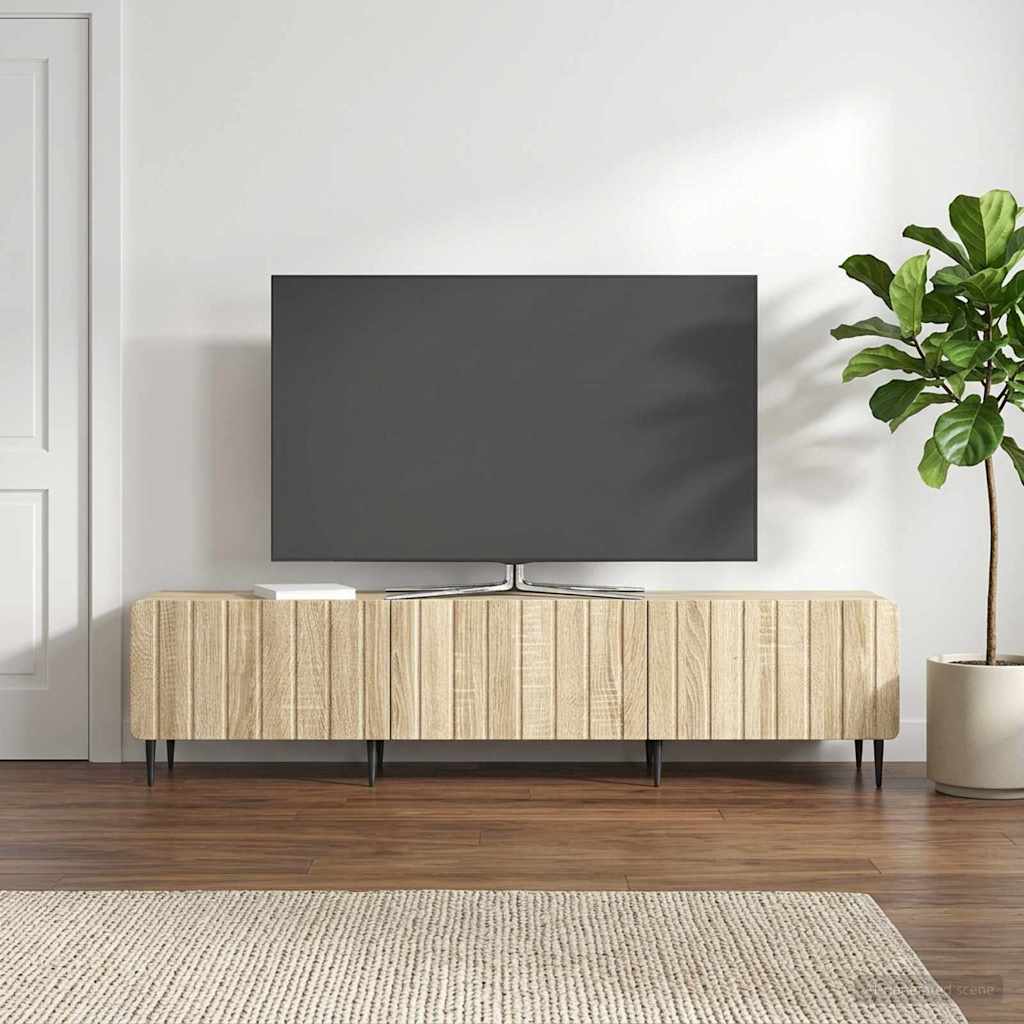 TV-skab med skuffe Sonoma-eg 147 x 34,5 x 32 cm Konstrueret træ
