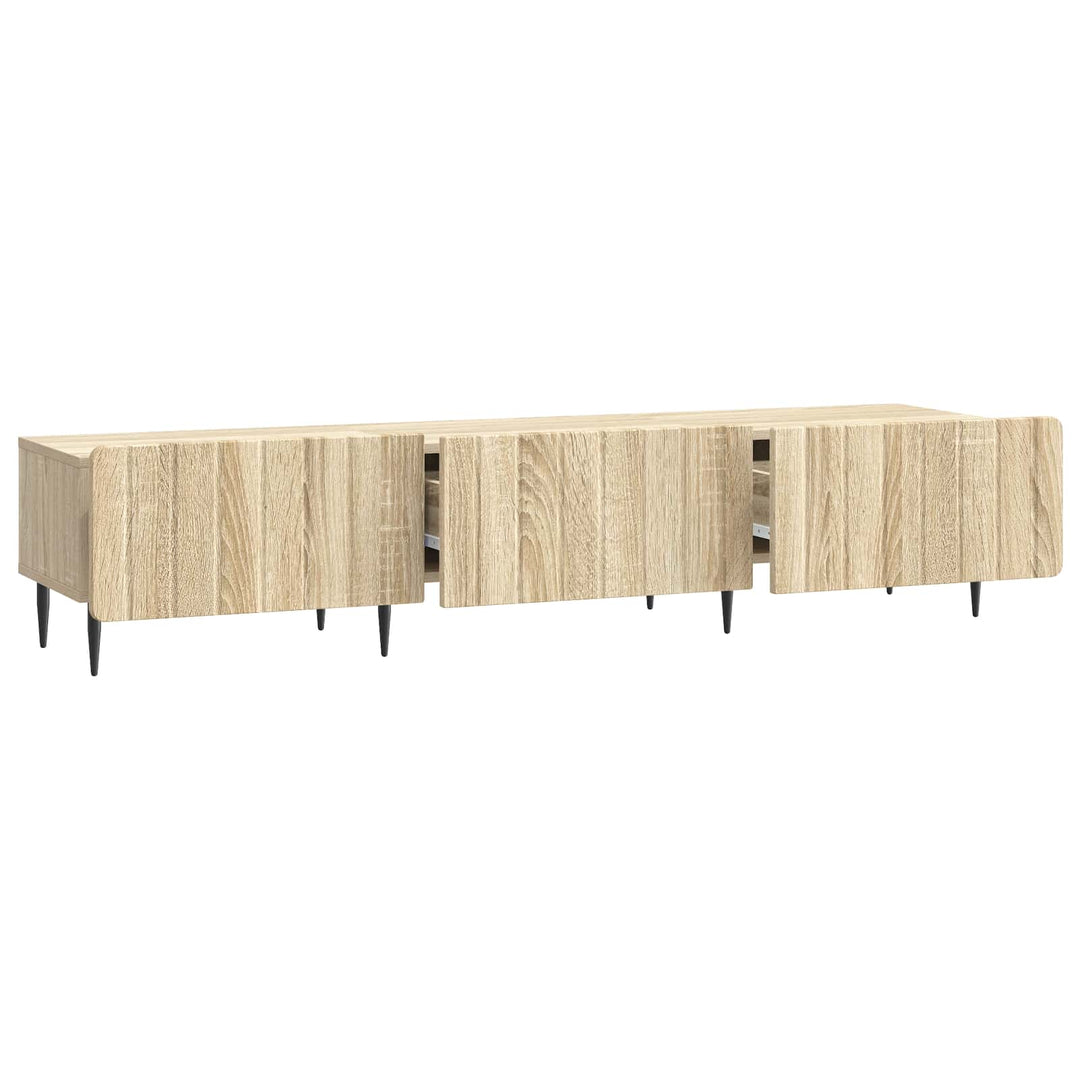 TV-skab med skuffe Sonoma-eg 147 x 34,5 x 32 cm Konstrueret træ