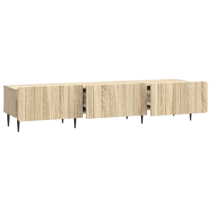 TV-skab med skuffe Sonoma-eg 147 x 34,5 x 32 cm Konstrueret træ