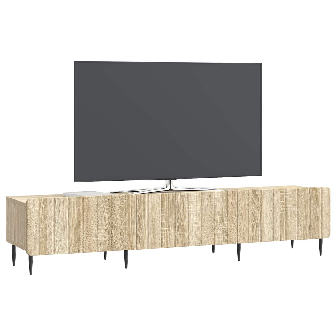TV-skab med skuffe Sonoma-eg 147 x 34,5 x 32 cm Konstrueret træ
