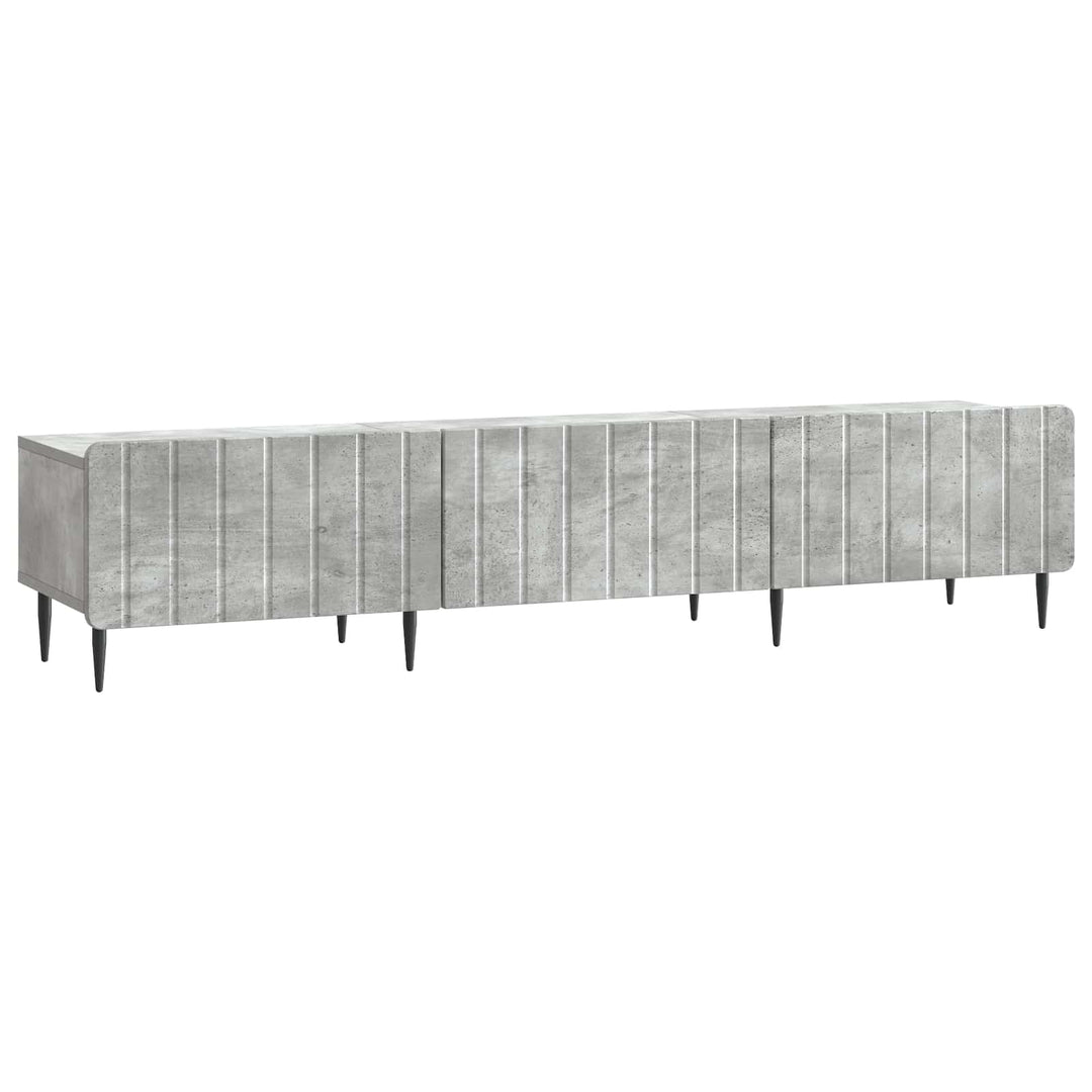 TV-skab med skuffe Betongrå 147 x 34,5 x 32 cm Konstrueret træ