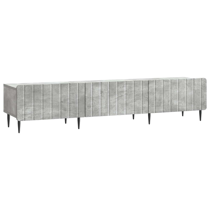 TV-skab med skuffe Betongrå 147 x 34,5 x 32 cm Konstrueret træ