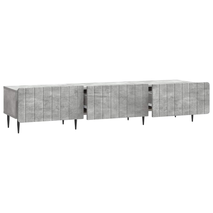 TV-skab med skuffe Betongrå 147 x 34,5 x 32 cm Konstrueret træ