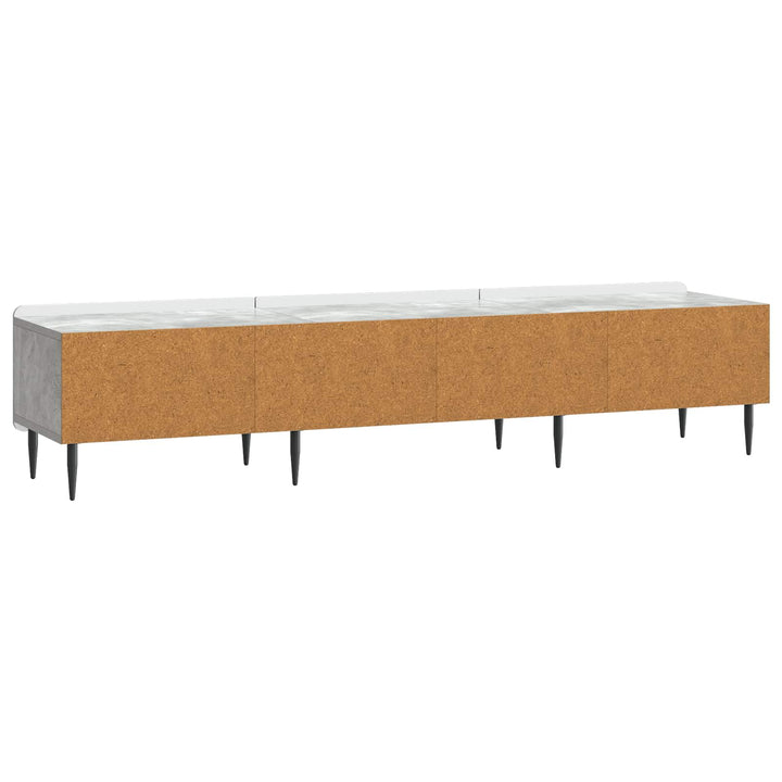TV-skab med skuffe Betongrå 147 x 34,5 x 32 cm Konstrueret træ