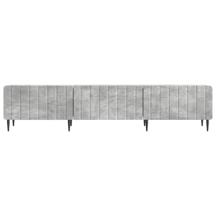 TV-skab med skuffe Betongrå 147 x 34,5 x 32 cm Konstrueret træ