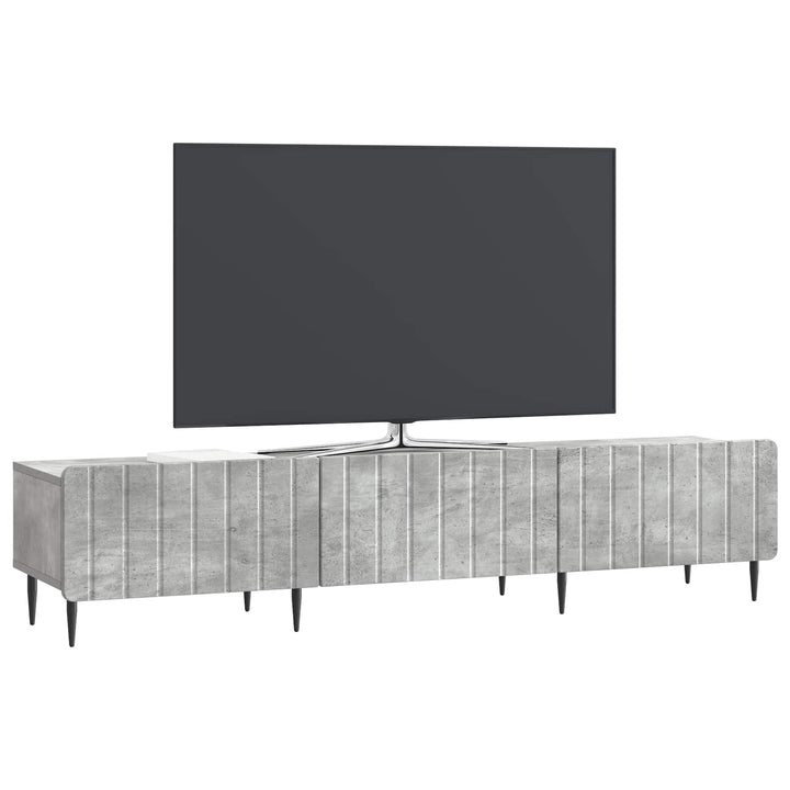 TV-skab med skuffe Betongrå 147 x 34,5 x 32 cm Konstrueret træ