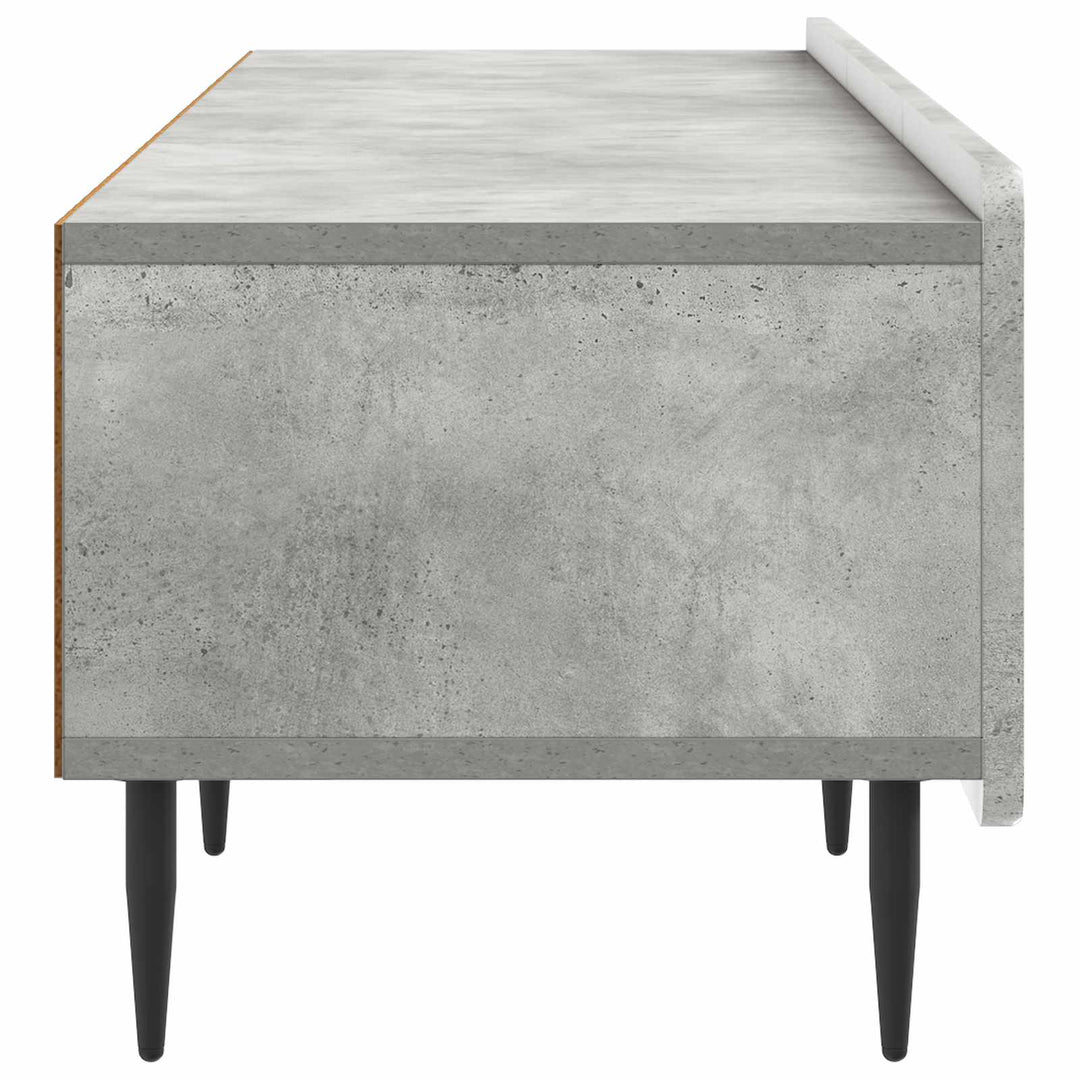 TV-skab med skuffe Betongrå 147 x 34,5 x 32 cm Konstrueret træ