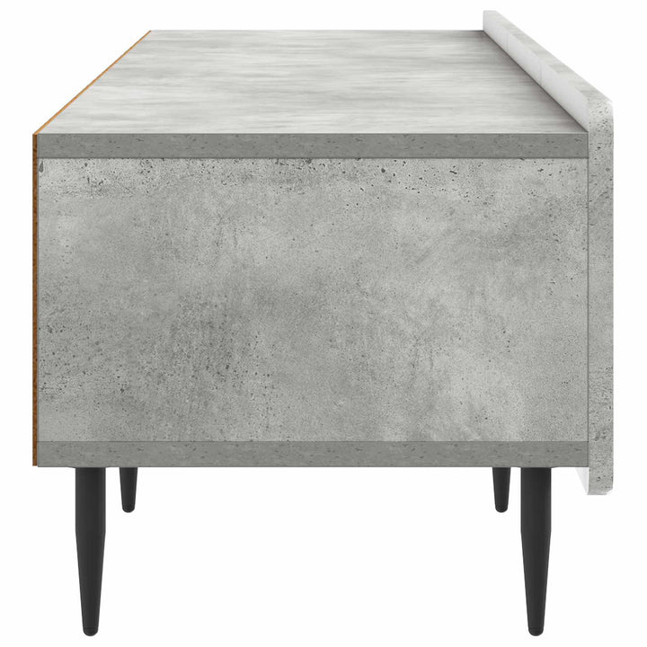 TV-skab med skuffe Betongrå 147 x 34,5 x 32 cm Konstrueret træ