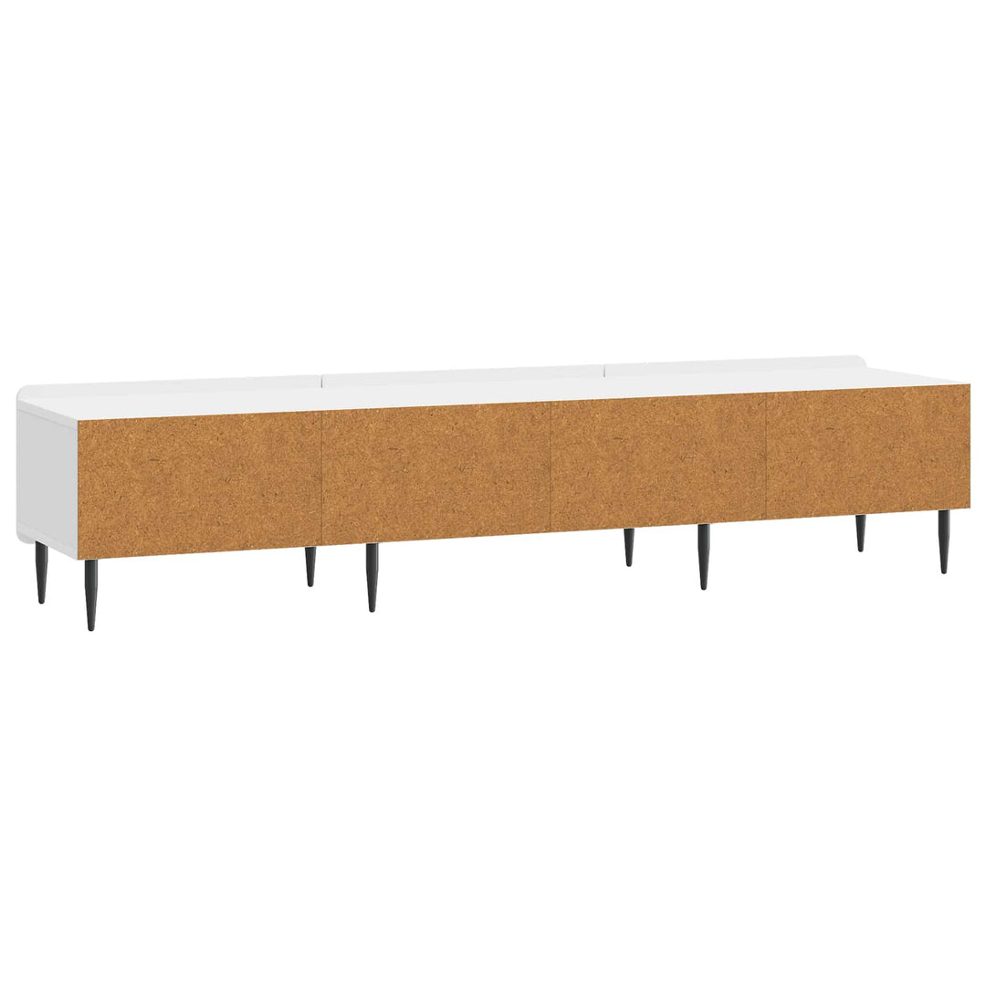 TV-skab Hvid højglans 147 x 34,5 x 32 cm Konstrueret træ