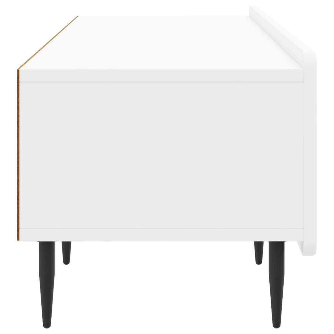 TV-skab Hvid højglans 147 x 34,5 x 32 cm Konstrueret træ