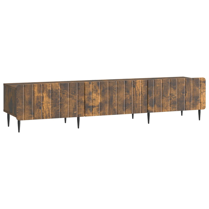 TV-skab med skuffe Røget eg 147 x 34,5 x 32 cm Konstrueret træ