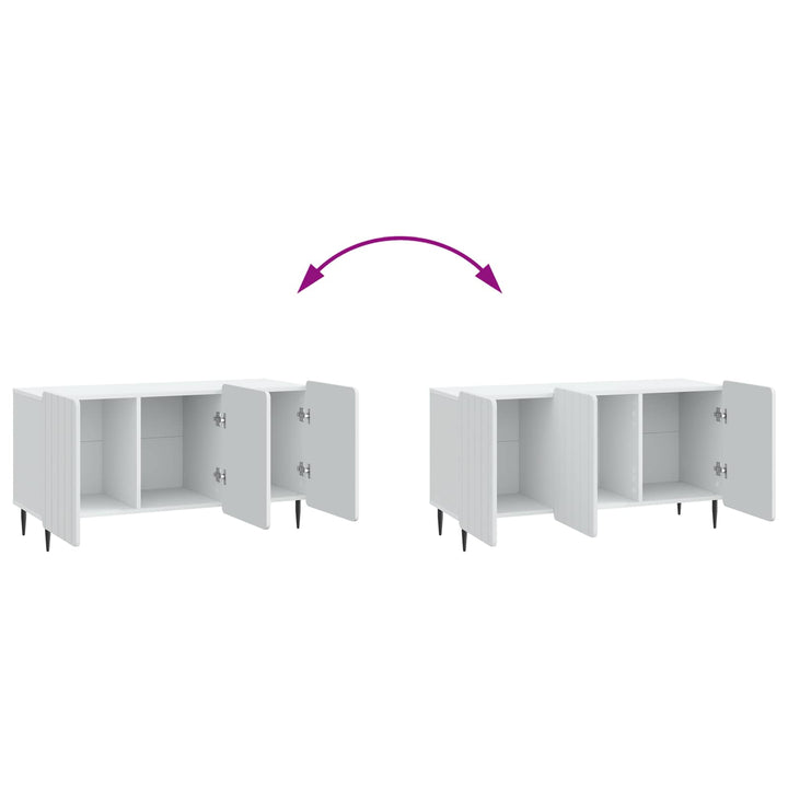 TV-skab Hvid 99 x 34,5 x 52 cm Konstrueret træ
