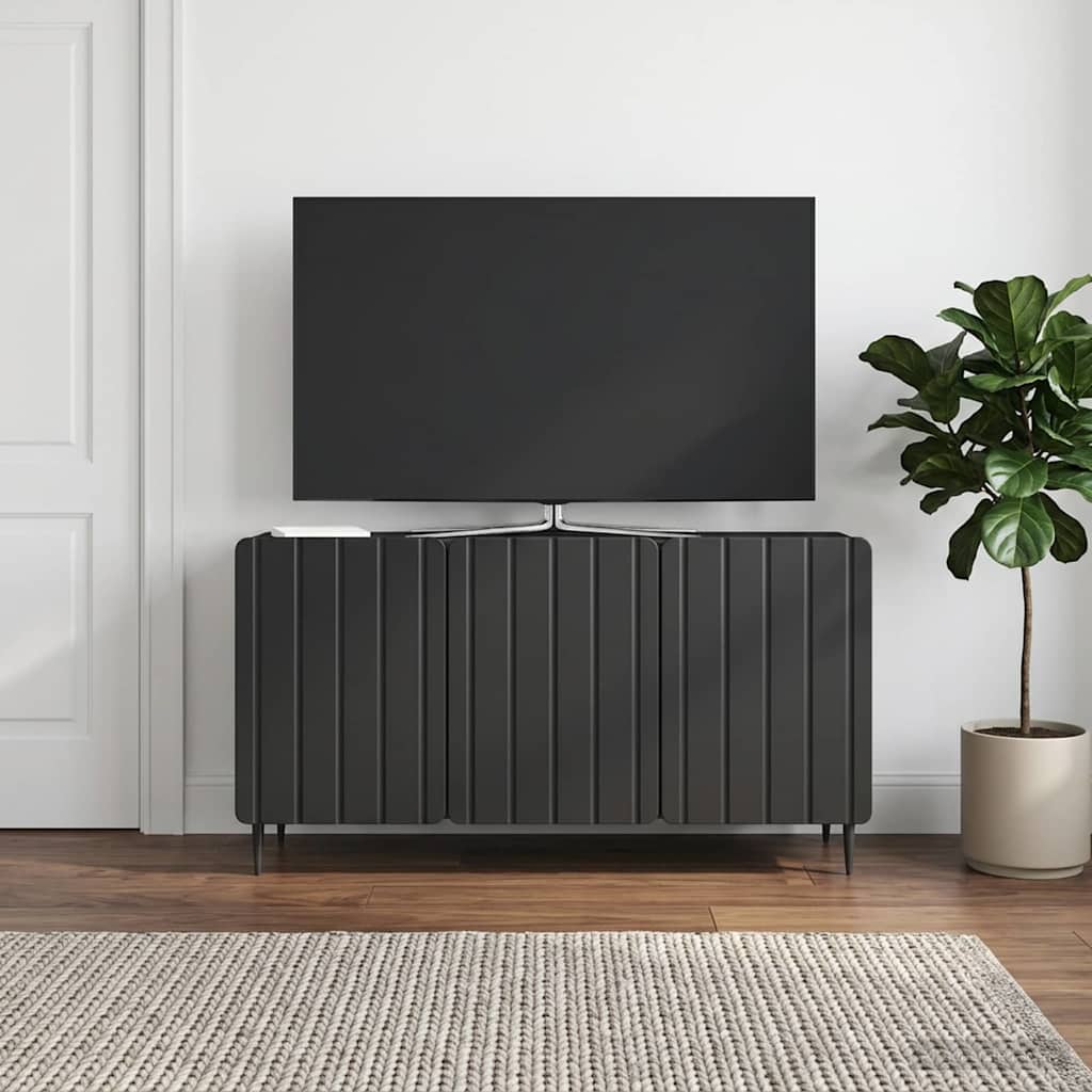 TV-skab 99 x 34,5 x 52 cm Sort Konstrueret træ