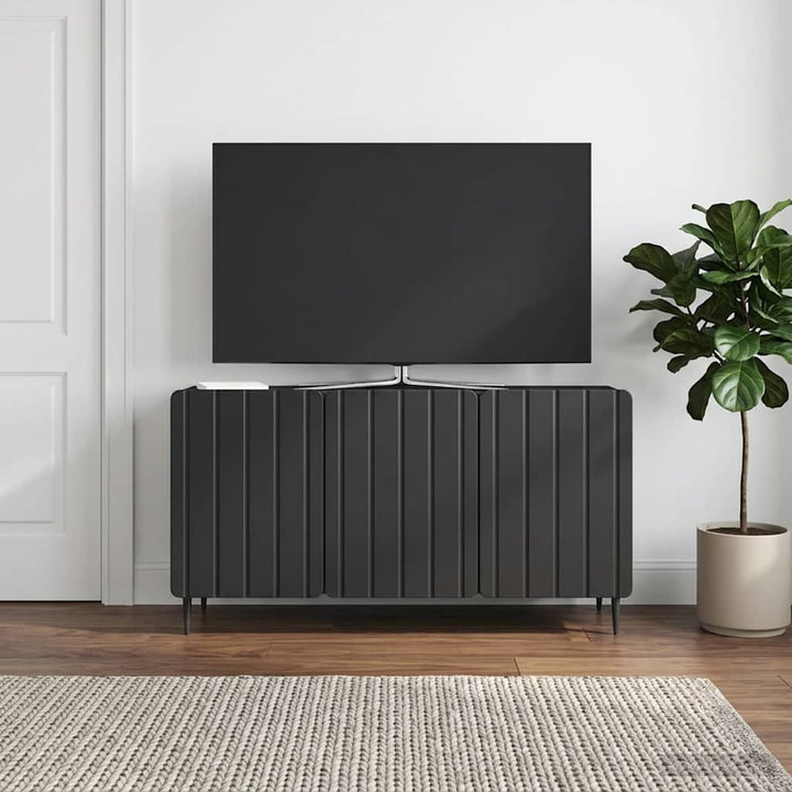 TV-skab 99 x 34,5 x 52 cm Sort Konstrueret træ